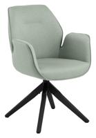 Bendt Eetkamerstoel 'Chandler' kleur Lichtgrijs/Zwart - thumbnail