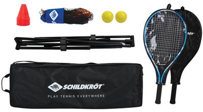 Tennisrugzak - SCHILDKROT - 2 rackets + hoezen - 2 schuimballen Ø7mm - Zelfdragend net 75x300 cm - 6 markeerkegels - thumbnail