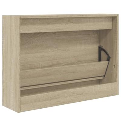 VidaXL Schoenenkast 80x21x57 cm bewerkt hout sonoma eikenkleurig
