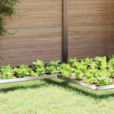 VidaXL Slakkenhekje 4 pcs zilver 10 x 10 x 25 cm gegalvaniseerd staal