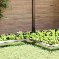 VidaXL Slakkenhekje 4 pcs zilver 10 x 10 x 25 cm gegalvaniseerd staal - thumbnail