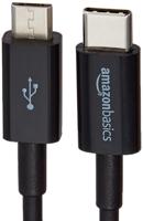 Amazon Basics USB-C to Micro USB 2.0 Cable for Smartphone- 15.2 cm, Black - thumbnail