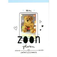 Wenskaart paperclip navulset geb zoon 6 kaarten - thumbnail