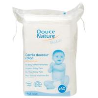 Douce Nature Baby wattenvierkantjes bio 60 Stuks - thumbnail