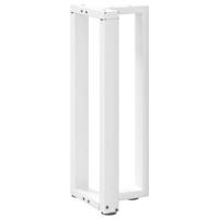 Console tafelpoten 2 st T-vormig 25x28x(72-73) cm staal wit - thumbnail