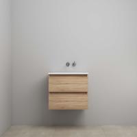 On-Line Onderkast - 60 cm - Voorgemonteerd - Acryl Wastafel - zonder Kraangat - Eiken - thumbnail