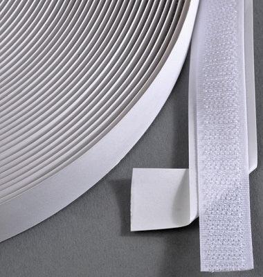 Klittenband klevend 20mm wit haak 25m - 7 stuks