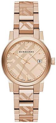 Horlogeband Burberry BU9146 Staal Rosé