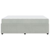 Bedframe met matras met matras Lichtgrijs 160 x 200 cm Fluweel - thumbnail