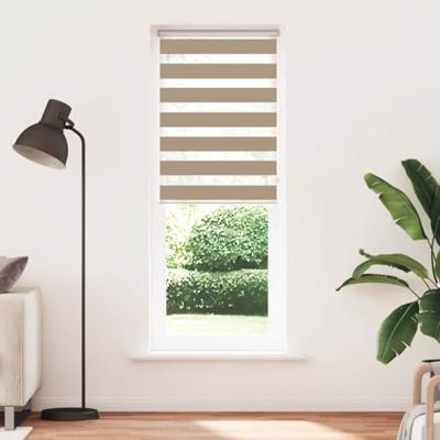 VidaXL Zebra blind 80x200 cm stofbreedte 75,9 cm polyester zandbruin VidaXL Zebra blind 80x200 cm stofbreedte 75,9 cm polyester zandbruin