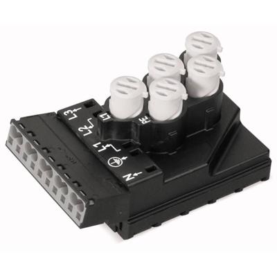 WAGO 772-261 Voedingsmodule [Ronde kabel - Lintkabel] Totaal aantal polen: 5 Zwart 10 stuk(s)