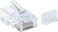 Intellinet Kabel Intellinet verpakking van 90 stuks Cat6 modulaire RJ45-stekkers UTP 3-voudige klem voor massieve draad 90 stekkers in pot 790604 Krimpcontact - thumbnail
