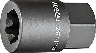 HAZET Remzadel dopsleutel 2871-E18 · 22 mm buitenzeskant · Buiten-TORX®-profiel · SW E18