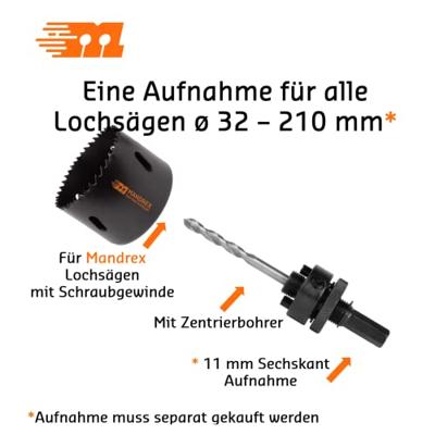 Gatzaag 41mm M3 45mm diep Mandrex Bi-metaal EasyXcut zonder Adapter