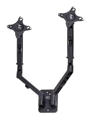 Dubbele monitorarm met gasveer (zwenkbaar), 17”-27” / 7 kg