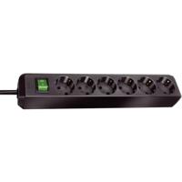 Brennenstuhl 1159500400 Stekkerdoos | Eco-Line | 6 Sockets | Schakelaar | Zwart | 3 meter - thumbnail