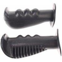 HZB handvat bmx freestyle cross rubber 105 mm zwart 2 stuks - thumbnail