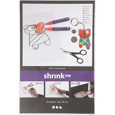 Creativ Company Krimpfolie transparant glans 20x30cm, 10st.