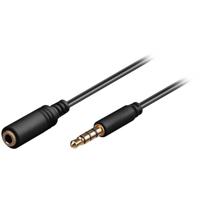 goobay Hoofdtelefoon en audio AUX verlengkabel, 4-pin 3.5mm slim - thumbnail