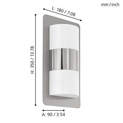 Eglo RVS muurlampCistierna - 98085