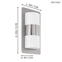 Eglo RVS muurlampCistierna - 98085 - thumbnail