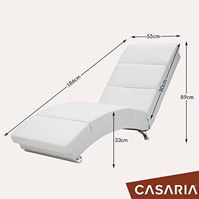 Ligbank Londen Wit met Massage en Verwarmingsfunctie