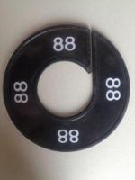 Maatring 9cm zwart/wit 88 - thumbnail