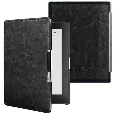 Lunso Kobo Aura Edition 1 hoes (6 inch) - sleepcover - Zwart Lunso Kobo Aura Edition 1 hoes (6 inch) - sleepcover - Zwart