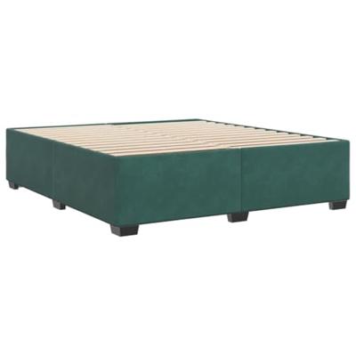 Bedframe zonder matras 200x200 cm fluweel donkergroen