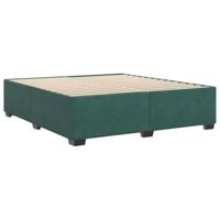 Bedframe zonder matras 200x200 cm fluweel donkergroen - thumbnail