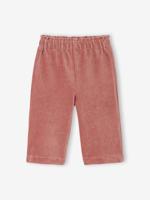 Baby broek in fluweel / velours, wijde vorm oudroze - thumbnail