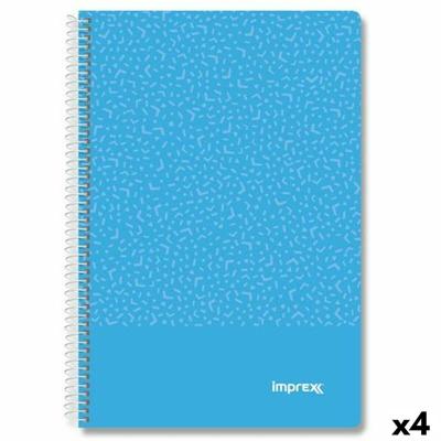Schrift Imprex Blauw Din A4 80 Lakens (4 Stuks)