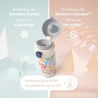 MONBENTO Geïsoleerde waterfles met tuit - Kinderen - Snelopenende dop - Pop Paper Cut - thumbnail