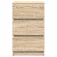 Nachtkastjes met 3 lades 2 st 39x35x65 cm Sonoma eikenkleurig - thumbnail