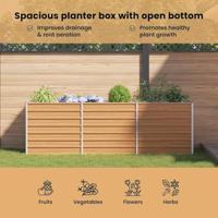 Verhoogde plantenbak Licht Bruin 240 x 40 x 77 cm - thumbnail