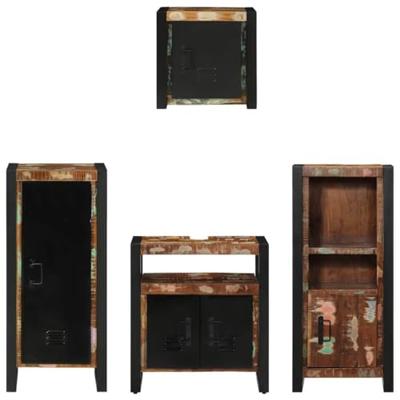 Badkamermeubelset met plank 4 pcs Multikleur 40 x 35 x 90 cm