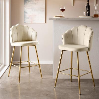 Artistiq Barkruk 'Alexander' Velvet, kleur beige (zithoogte 68cm) Artistiq Barkruk 'Alexander' Velvet, kleur beige (zithoogte 68cm)