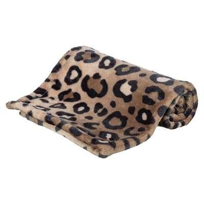 TRIXIE HONDENDEKEN LEO SOFT PLUCHE BRUIN / PANTERPRINT TRIXIE HONDENDEKEN LEO SOFT PLUCHE BRUIN / PANTERPRINT