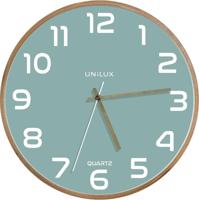 Unilux Baltic wandklok, diameter 30,5 cm, houten frame, lichtgroen - thumbnail