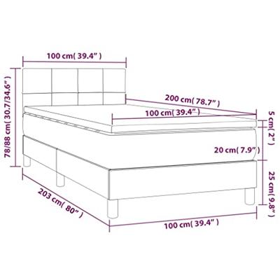 Boxspring met matras en LED fluweel donkerblauw 100x200 cm