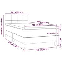 Boxspring met matras en LED fluweel donkerblauw 100x200 cm - thumbnail