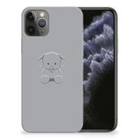 Apple iPhone 11 Pro Telefoonhoesje met Naam Grijs Baby Olifant - thumbnail