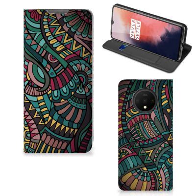 OnePlus 7T Hoesje met Magneet Aztec OnePlus 7T Hoesje met Magneet Aztec