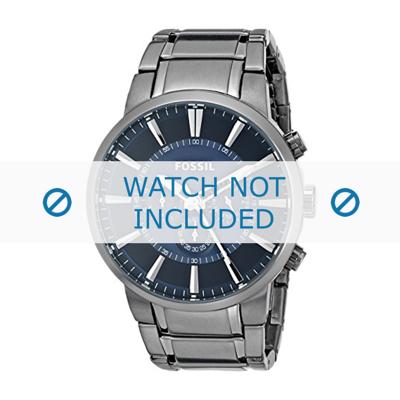 Horlogeband Fossil FS4358 Staal Antracietgrijs 20mm
