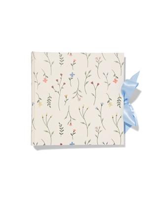 HEMA Fotoboek met strik 24x24.5 papier bloemen