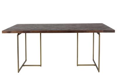 Dutchbone Eettafel 'Class' Antique Brass, 220 x 90cm