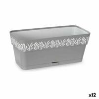 Zelfwaterende plantenpot Stefanplast Gaia Grijs Plastic 13,3 x 12,3 x 29,3 cm (12 Stuks) - thumbnail