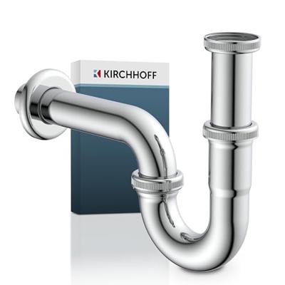 Kirchhoff Buisvormige sifon, chroom, 1 1/4" x 32 mm - 98801110 Kirchhoff Buisvormige sifon, chroom, 1 1/4" x 32 mm - 98801110