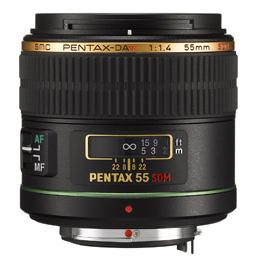 Pentax SMC-DA 55mm / f1,4 SDM lens (portret-tele, waterdicht) voor Pentax