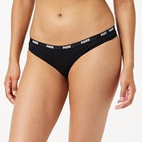 3-Pack dames strings - Katoen vrouwen strings Zwart - Wit - Combi - thumbnail